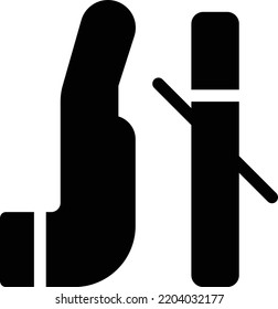 parar la ilustración del vector en un fondo transparente. Símbolos de calidad superior. Iconos vectoriales de glifos para diseño de conceptos y gráficos. 
