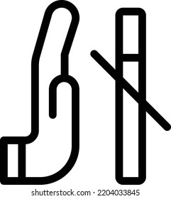 stop  Vector illustration on a transparent background. Premium quality symmbols. Thin line vector icons for concept and graphic design.