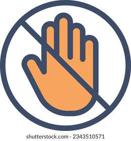 stop Vector illustration on a transparent background.Premium quality symmbols.Stroke vector icon for concept and graphic design. 
