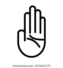 stop Vector Line Icon Design