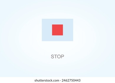 Ilustración De Símbolo De Vector De Parada O Logotipo