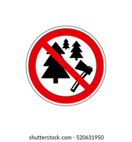 STOP! Vector. No Christmas tree. The icon with a red contour on a white background. For any use. Vector illustration.