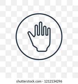 Stop vector outline icon isolated on transparent background, high quality linear Stop transparency concept can be used web and mobile