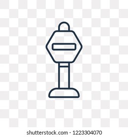 Stop vector outline icon isolated on transparent background, high quality linear Stop transparency concept can be used web and mobile