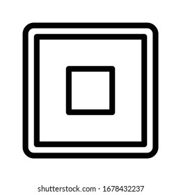 stop vector thin line icon 