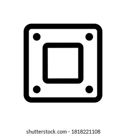 Stop (Video) icon outline vector