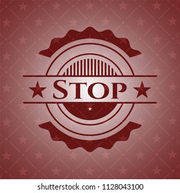 Stop vintage red emblem