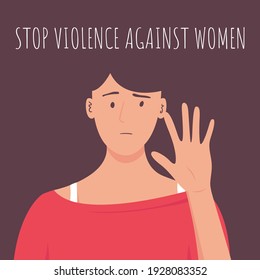 Stop violence against woman. Stop domestic violence. Social issues, abuse and agression on women, harassment and bullying.