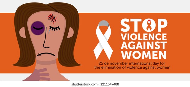 Stop violence against women. 25  november international day for the elimination of violence against women.