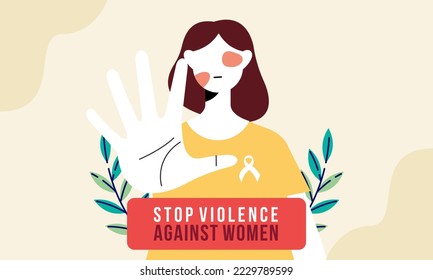 Stop Violence Against Women Banner Background