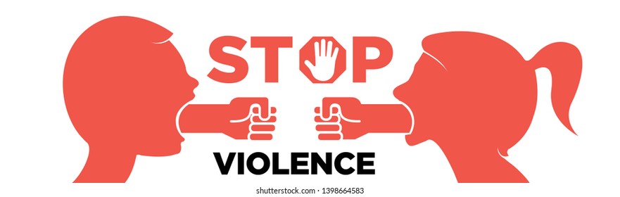 Stop violence against women concept
