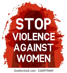 Stop violence against women concept