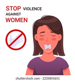 Stop violence against women, illustration stop violence against women