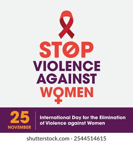 Stop violence against women illustration for a flier
