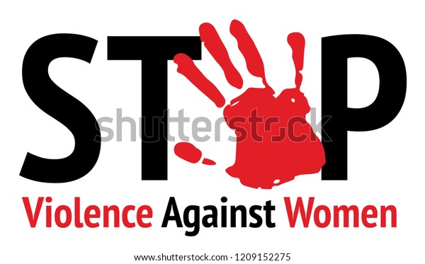 Stop Violence Against Women in The International Day for the Elimination of Violence against Women Vector Illustration logo design