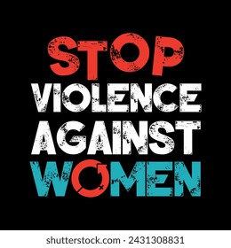 Stop violence against women with white background