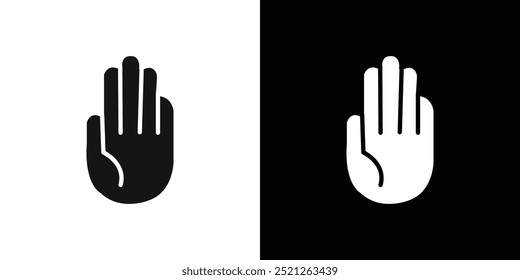 Icono de detener la violencia Ilustración de línea plana