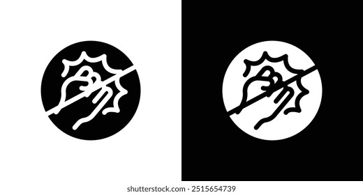 Stop violence icon logo set vector