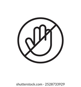 Stop violence icon Outline vector for web ui