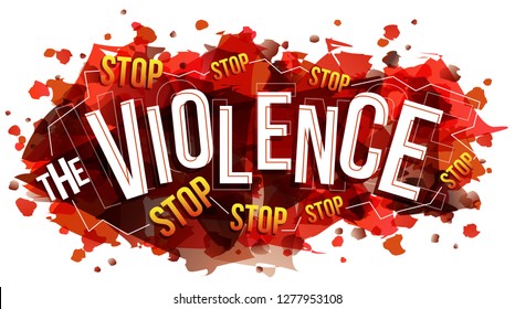 Stop the Violence. Vector illustration concept.