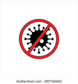 stop virus or bacteria flat icon vector