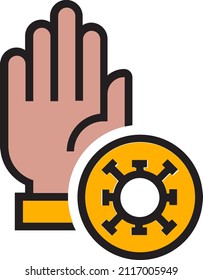 Detener la iluminación de vectores aislados de virus que se puede descargar fácilmente