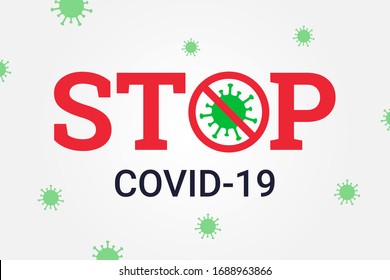  Detener el virus. Icono vector del virus. COVID-19 EPS 10