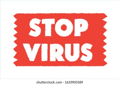 Stop the virus. Vector poster about the fight against Chinese coronavirus.