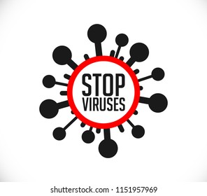 Stop viruses concept icon 