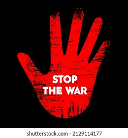 Detener el fondo de guerra con mano de palma y textura de grifo abstracto.
Día Internacional de la Paz y detener el vector de fondo de la guerra.