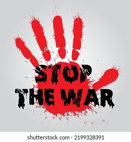 Detener el fondo de guerra con mano de palma y textura de grifo abstracto.
Día Internacional de la Paz y detener el vector de fondo de la guerra.