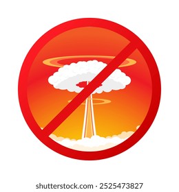 Stoppt den Krieg Verbot Atomkrieg Illustrationsvektor