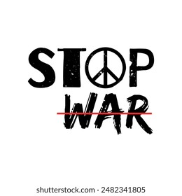 Stop War Banner Sign Vector Design.