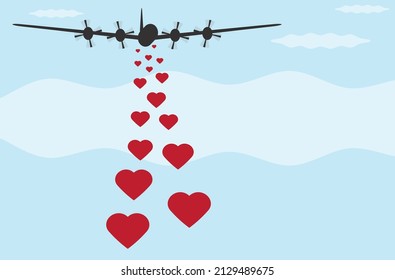 STOP THE WAR, BOMBING HEARTS