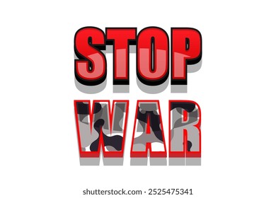 Stopp War Coole Briefe Krieg Symbole Muster Illustration Vektor