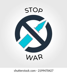 Stop war designs with bullets isolated on white background. No more war sign concept icons. Stop war background illustration