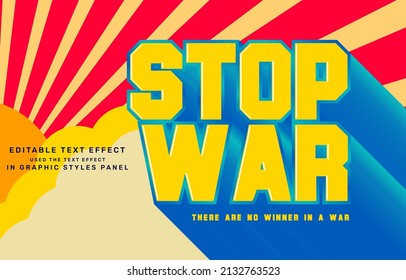 Stop War Editable Text Effect Template