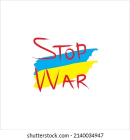 Basta de guerra. Símbolo de la ilustración de un vector de icono de Ucrania