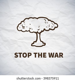 Stop the war. Hand-drawn sketch