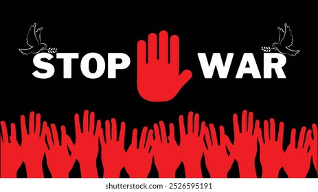 Stop War illustration design concept