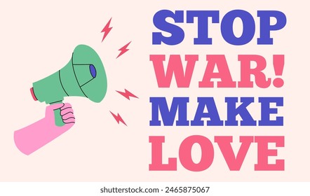 Stop war make love banner