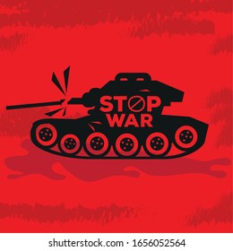 Stop war poster. Prottest concept - Vector Illustration