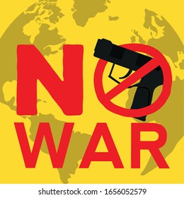 Stop war poster. Prottest concept - Vector Illustration