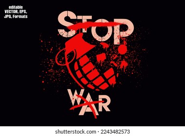 STOP WAR POSTERS. Creative Peace Poster. Graffiti Style Vector. No war. Save the world.