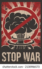 Stoppen des Kriegsprotestes Retro-Poster