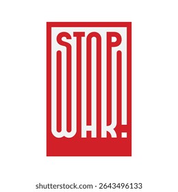 Kriegszeichen stoppen Symbol, Vektorgrafik