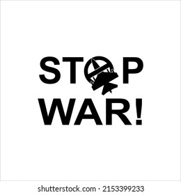 STOP KRIEG-Signaturillustration. Vektorgrafik