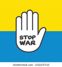 Stoppt das Kriegszeichen auf der Hand Symbol.