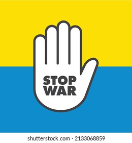 Icono para detener la señal de guerra a mano.