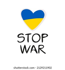 Stop war sign in Ukraine, Ukraine and Russia, Ukraine and Russia war, vector illustration.